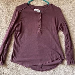 Pact Organic cotton henley, Purple, Small